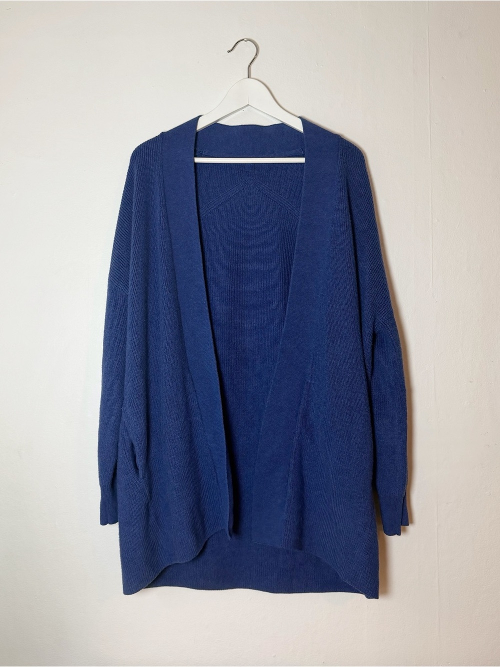 lululemon Merino Wool Blend Ribbed Cardigan in Cobalt Blue